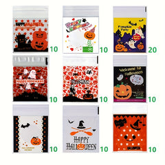100pcs Halloween Snack Bags Self Adhesive Goodie Bags