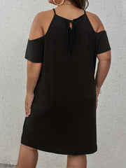 Boho Dress Cold Shoulder Lace Tunic Dress