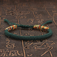 Buddhism Bracelet For Men Colorful Rope Lucky Red Bracelet