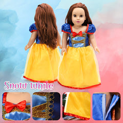 18 Inch Girl Doll Clothes Princess Dress 5pcs Gift Boxed
