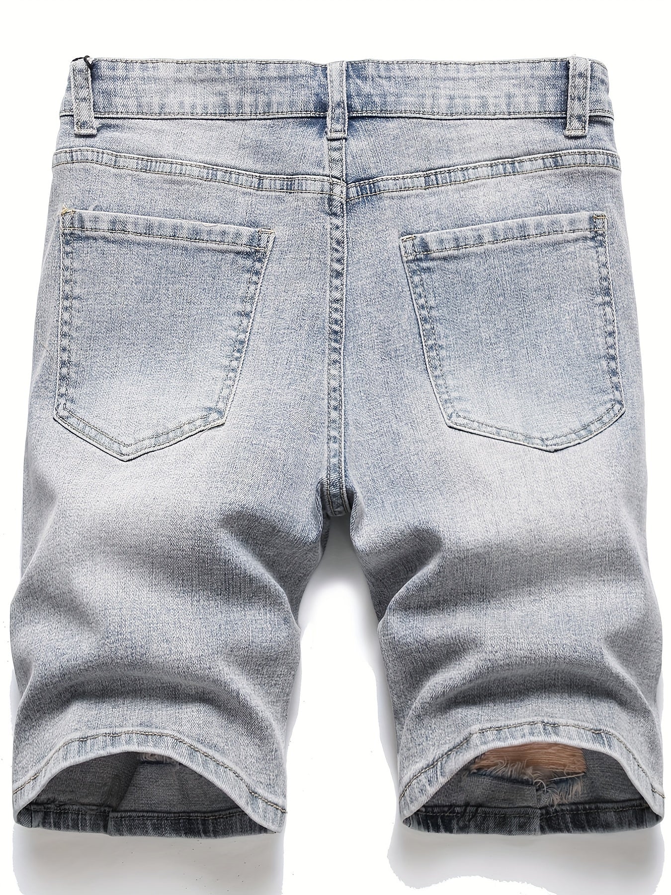 Men's Distressed Denim Shorts High Stretch