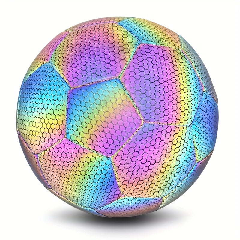 Reflective Soccer Ball Size 5 Durable Football for Indoor & Outdoor Training