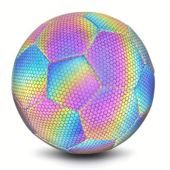 Reflective Soccer Ball Size 5 Durable Football for Indoor & Outdoor Training