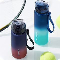 650ml Gradient Frosted Plastic Water Bottle Lightweight Leakproof Cup