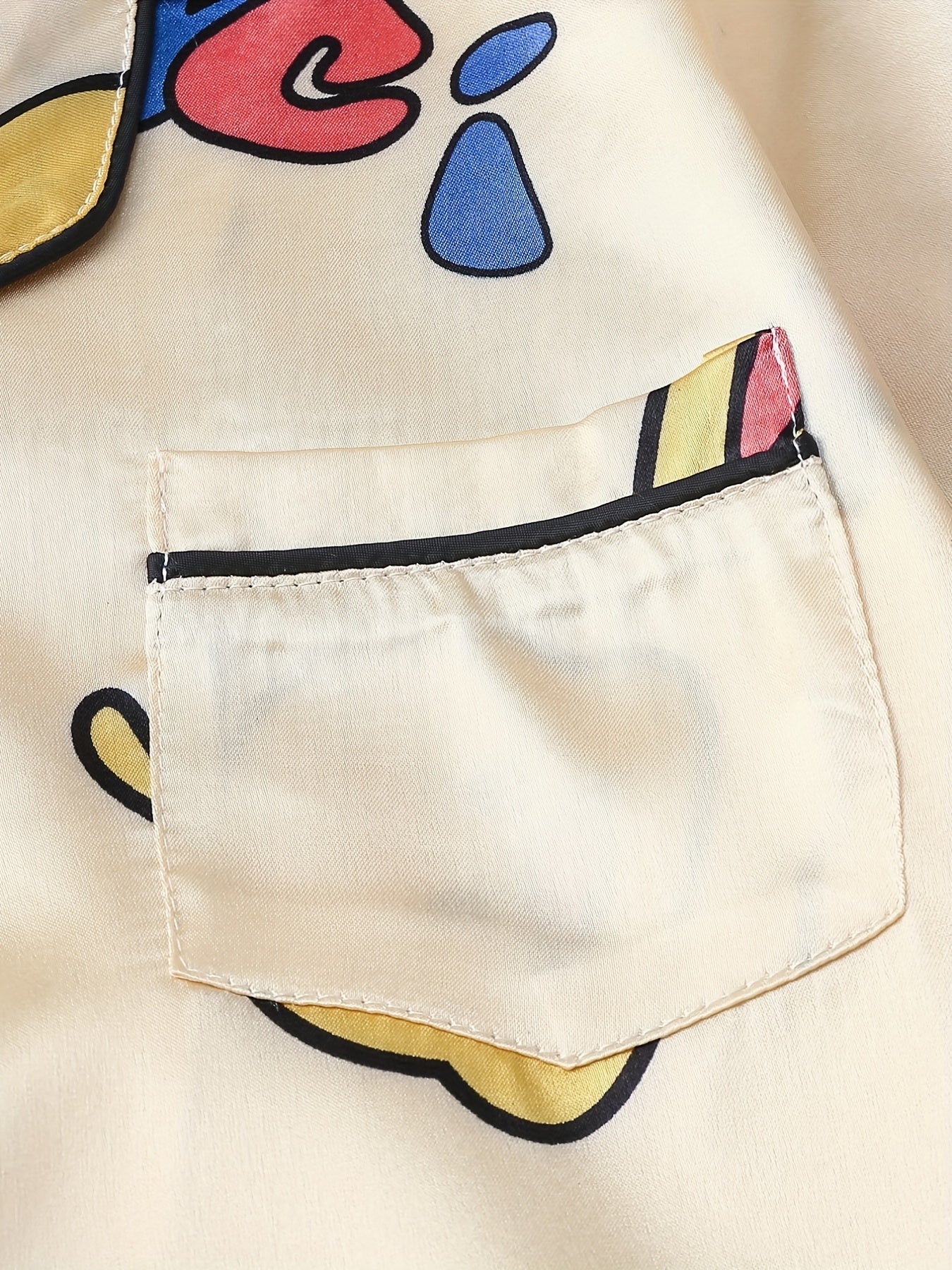 Girls Duck Print Button Down Top & Shorts Set Comfortable Loungewear