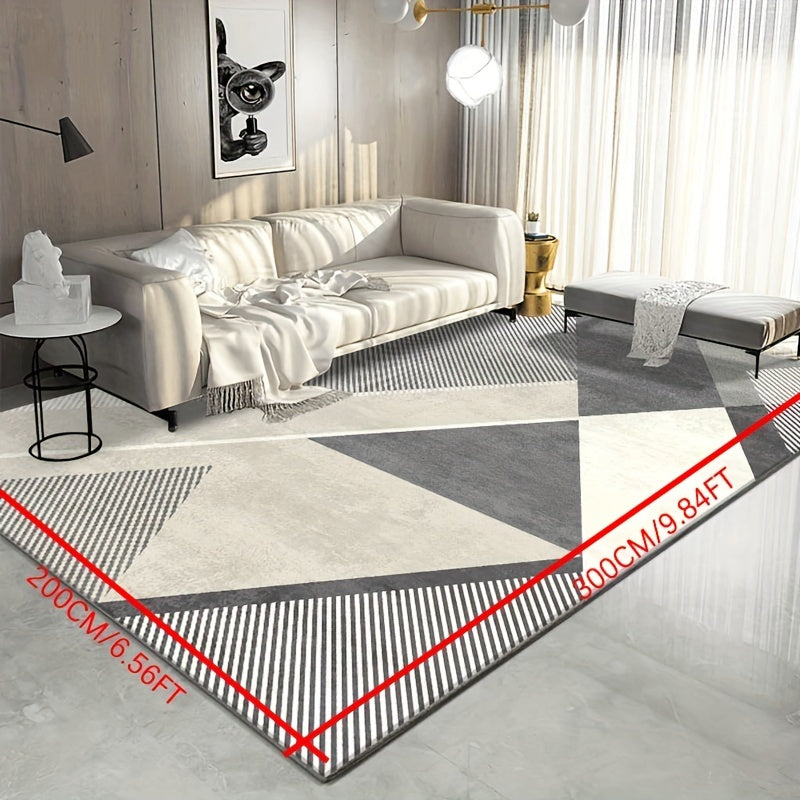 Modern Geometric Area Rug for Living Room Non Shedding Floor Carpet