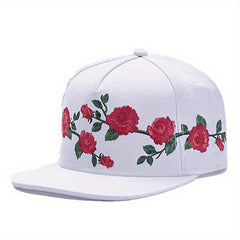 Men's Rose Embroidered Hip Hop Hat