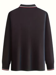 Men's Long Sleeve Lapel Sports Shirt for Spring Fall Winter