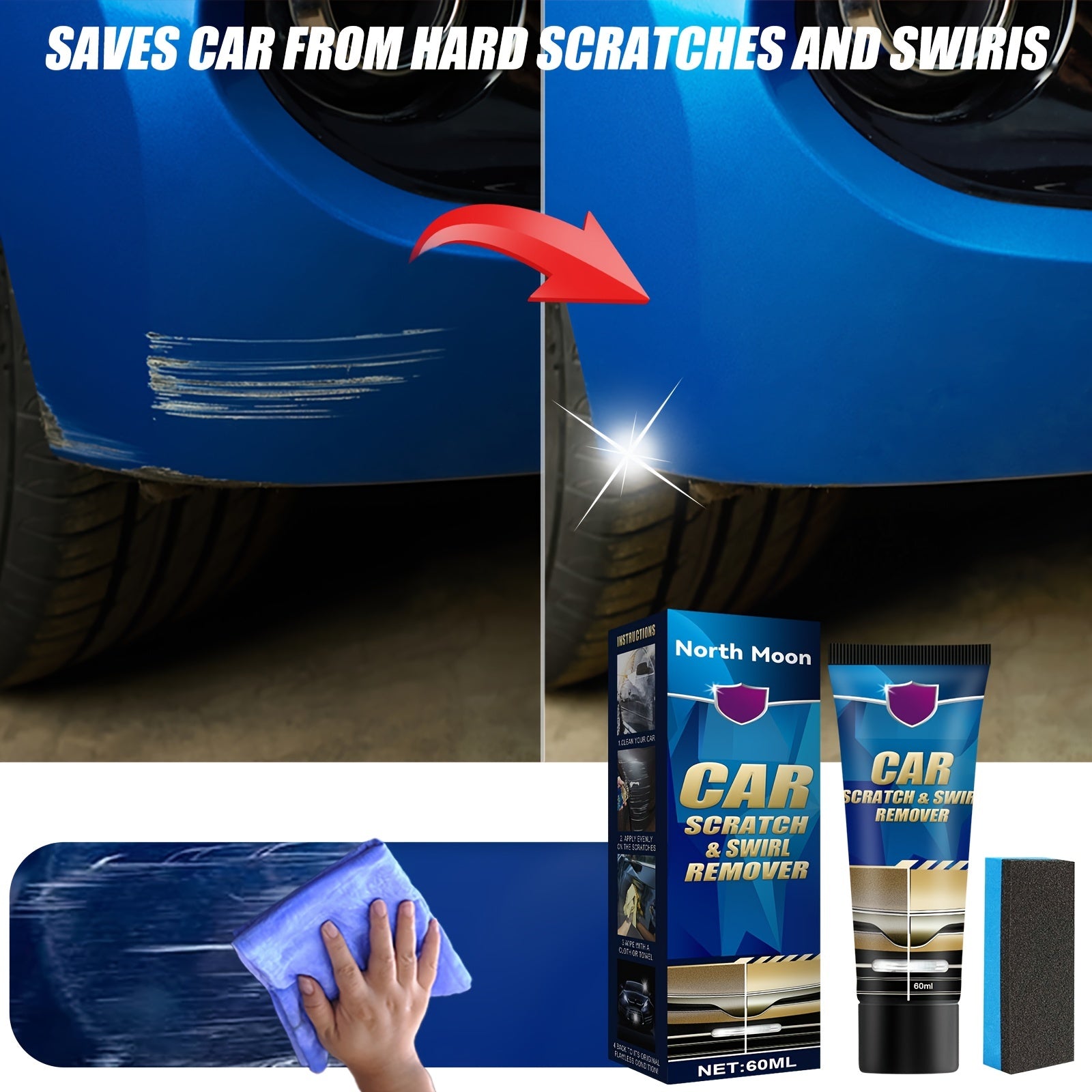 North Moon Car Scratch Repair Paste Paint Scratch Maintenance Repair Paint