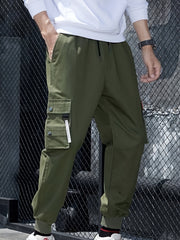 Men's Drawstring Cargo Jogger Pants Loose Fit