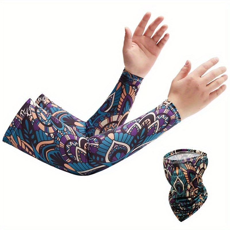 Ice Silk Sunscreen Sleeve Cover for Men and Women