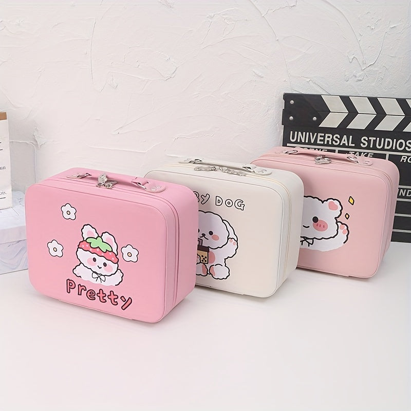 Large Capacity Cartoon Graphic Travel Toiletry Bag with Handle