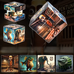 1pc Exotic Style Fun Magic Cube Unique Illustration Durable and Playable
