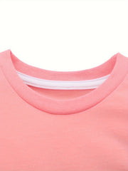 100% Cotton Unicorn Graphic Short Sleeve T-shirt for Girls