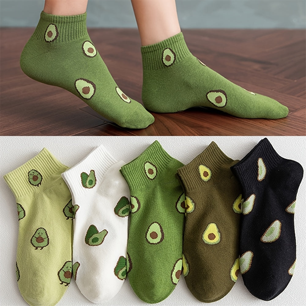Avocado Life Socks Funny Novelty Short Cotton Women's Stockings