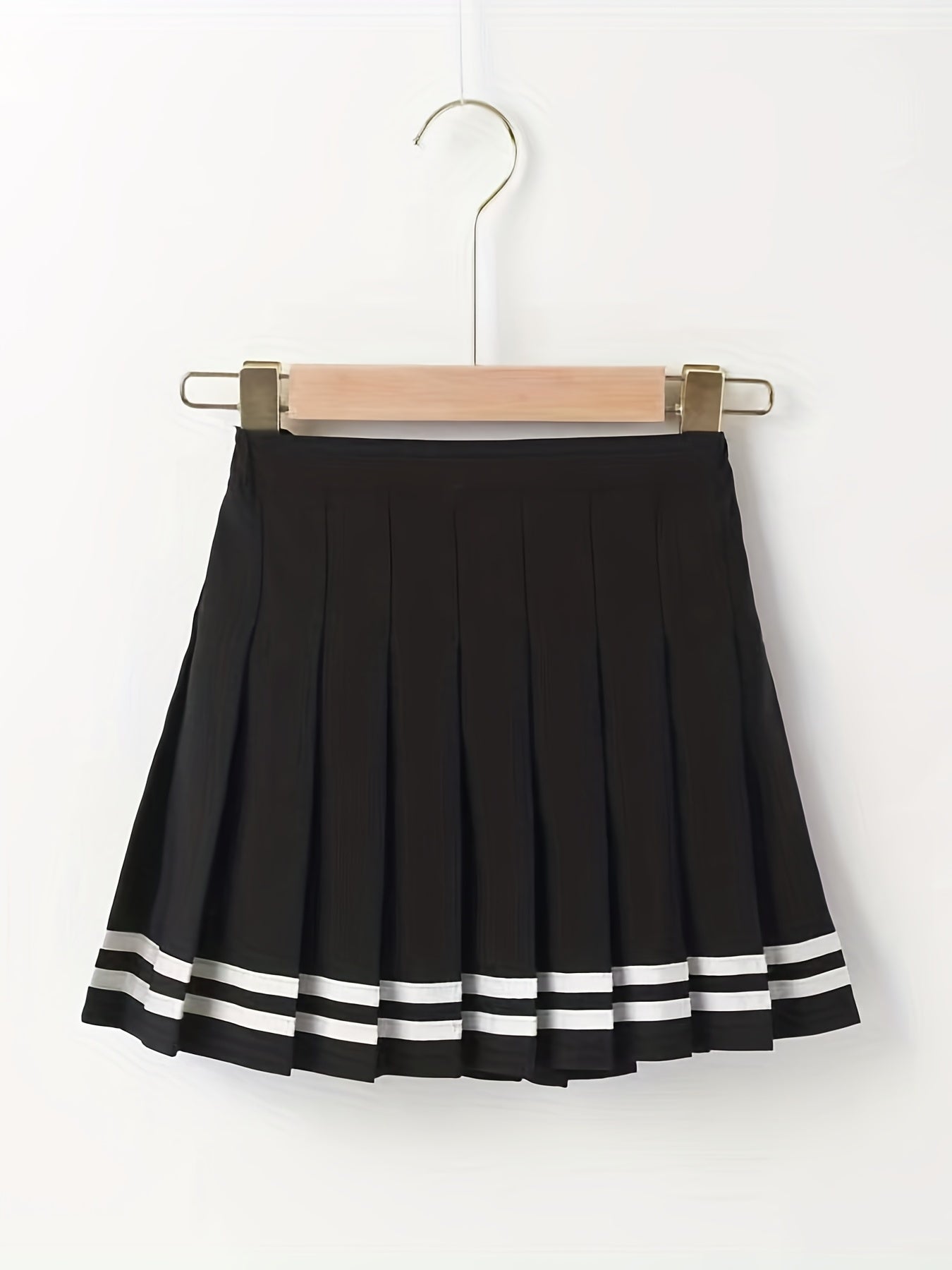 Youth Girls' High Waist Pleated Skirt School Uniform Short Skirt