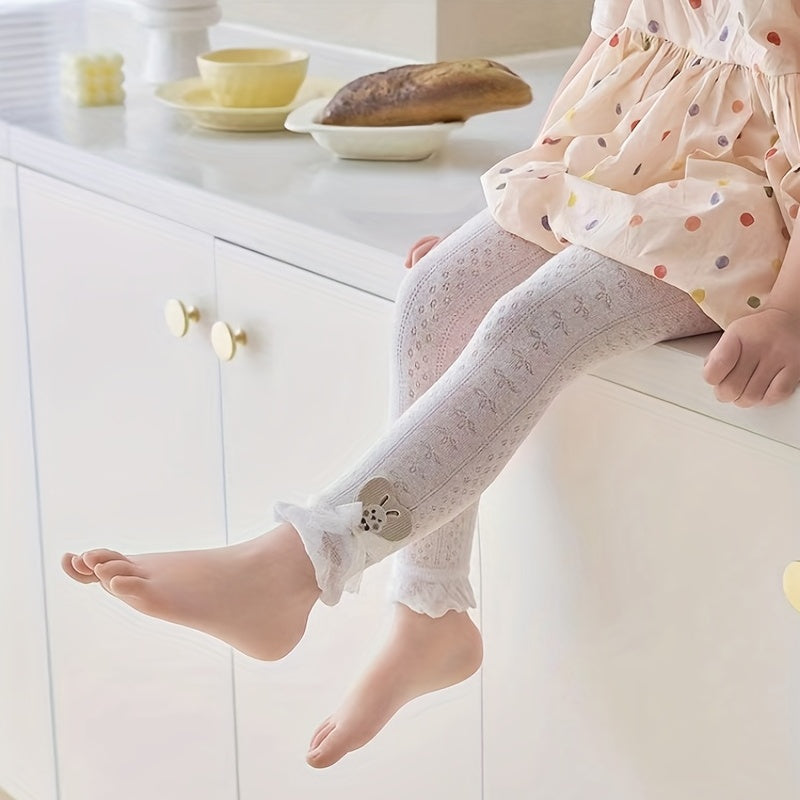 Girls Lace Heart Rabbit Pantyhose Mesh Leggings Toddlers Tights