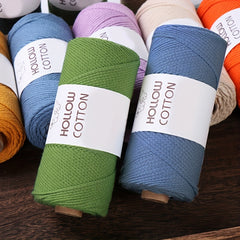 2mm Hollow Cotton Thread Crocheting Knitting Bag Hat Strand Yarn 150g
