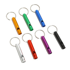 10pcs Colorful Emergency Whistle Keychain Aluminum for Outdoor Camping Hiking