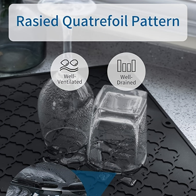 Dish Drying Mats Heat Resistant Non-slip Draining Mat 16 X 12 X 0 2in