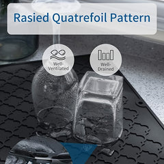 Dish Drying Mats Heat Resistant Non-slip Draining Mat 16 X 12 X 0 2in