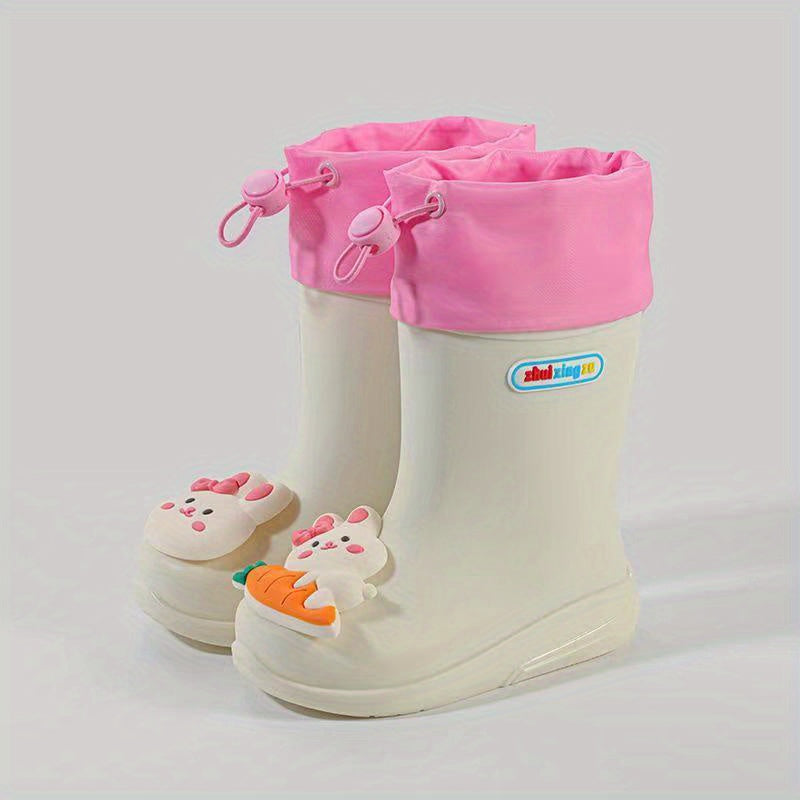 Girls' Cartoon Rain Boots Non-slip Waterproof Shoes All Seasons