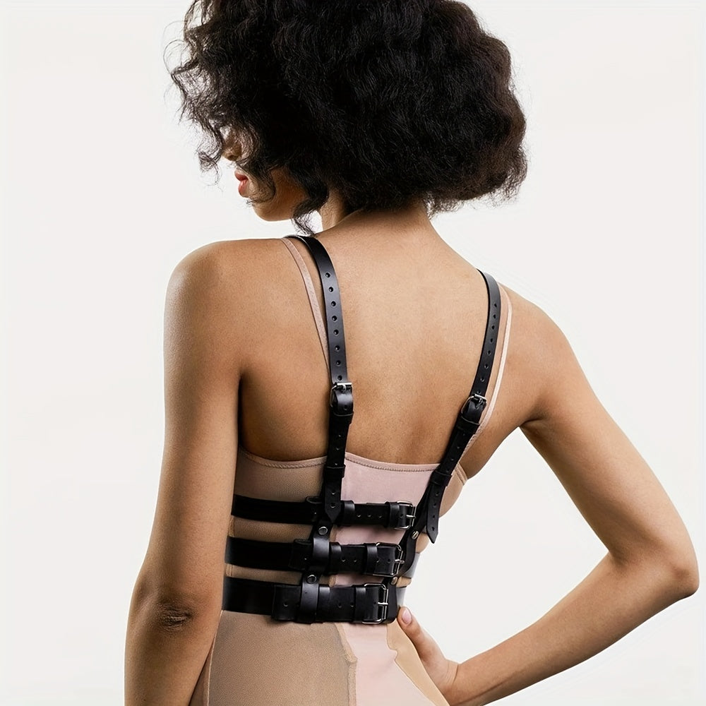 Gothic Chest Harness Belt Hollow Out Bra Strap for Women