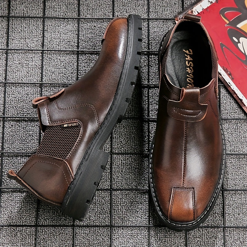 Men's Comfy Loafer Shoes with Elastic Panel