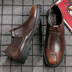 Men's Comfy Loafer Shoes with Elastic Panel