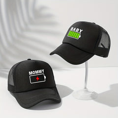 Mesh Printe Electronic Baseball Cap Sunshade Trucker Hat