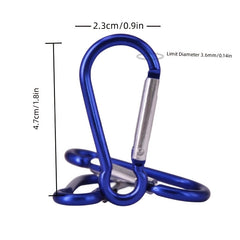 6pcs D Carabiners Waterproof Hanging Buckles For Climbing Hiking