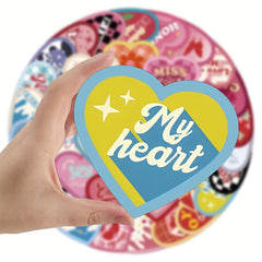 50pcs Love Series Stickers Waterproof DIY Journal Sticker Pack