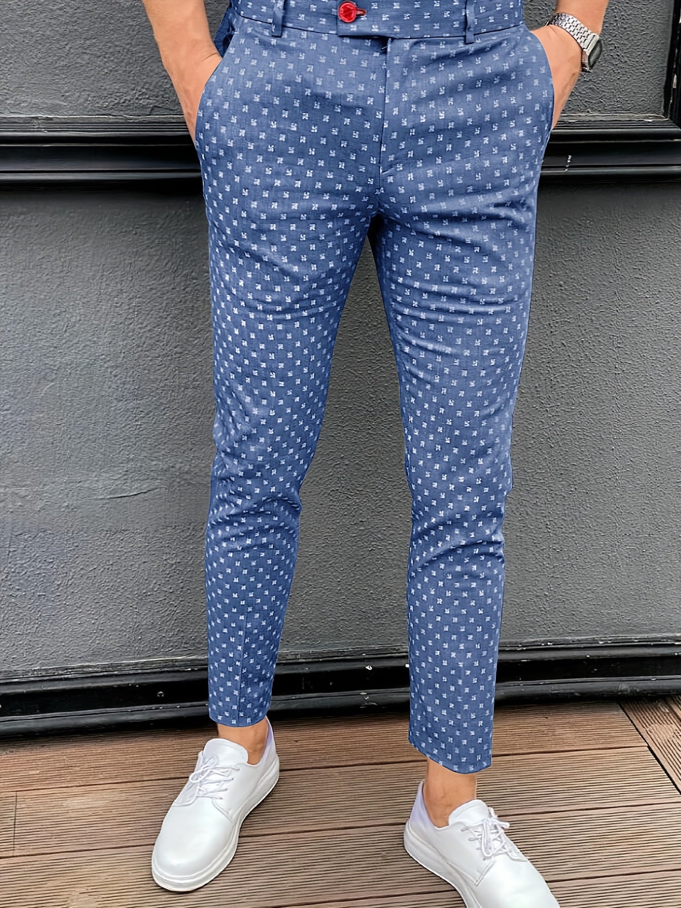 Men's Vintage Style Casual Dress Pants for Spring Summer