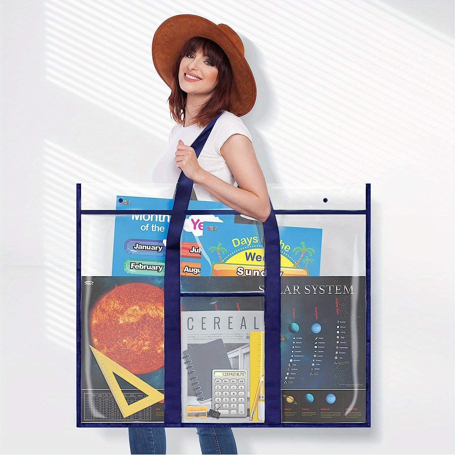 Oversized Clear Bag Bulletin Board Poster Storage PVC Storage