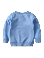 Boys Sweater Cartoon Engineering Vehicle Pattern Knit Pullover