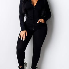 Casual Hoodie & Slim Pants Set for Women