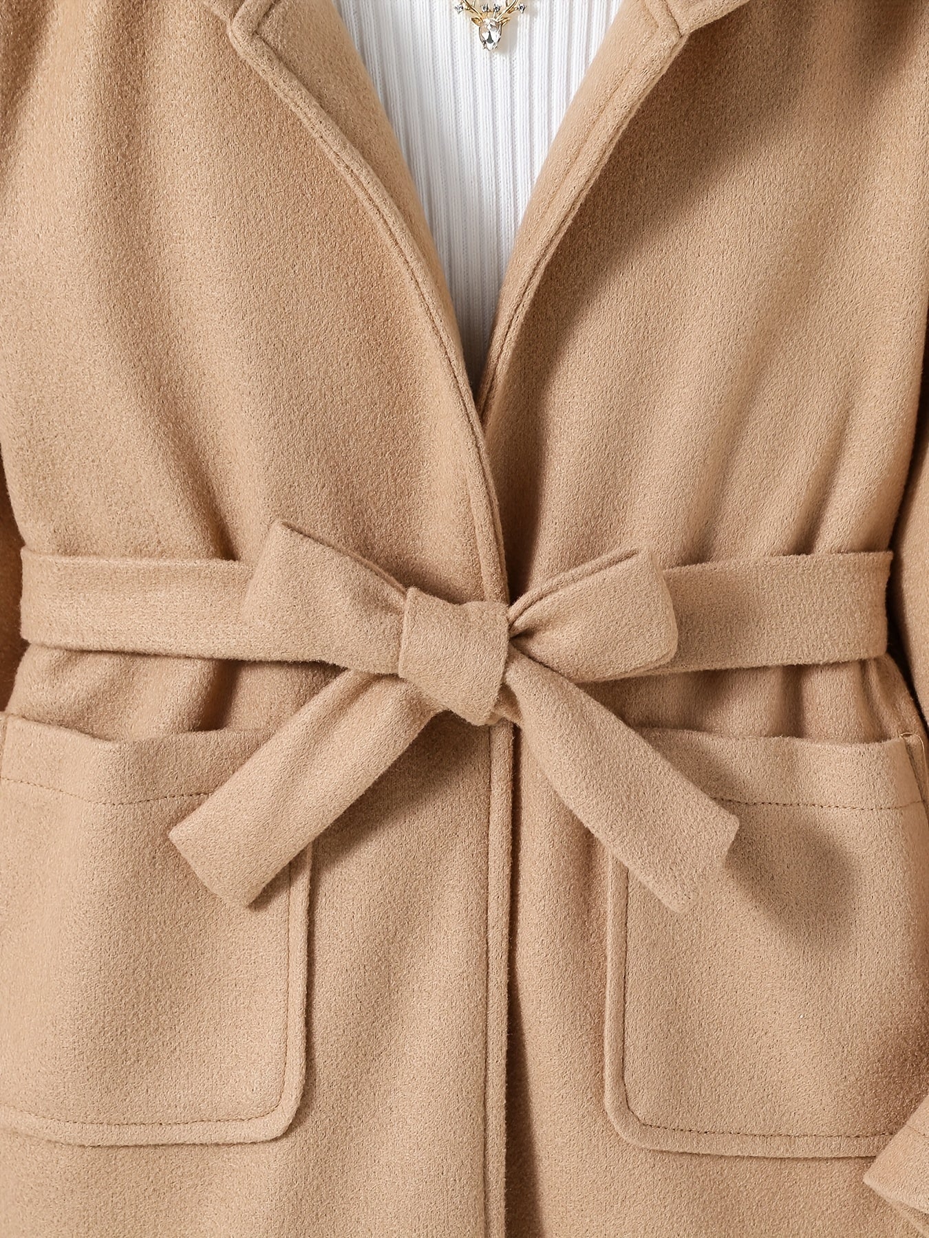 Girls' Casual Hooded Overcoat Tunic Fleece Warm Winter Coat
