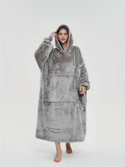 Cozy Hooded Night Robe with Pockets