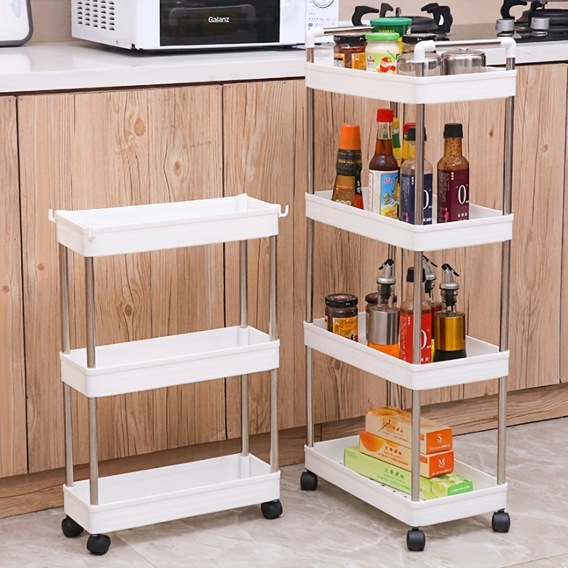 4 Tier Rolling Storage Cart Laundry Room Organization