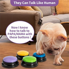 Dog & Cat Training Voice Buttons - Easy Communication & Speech Training