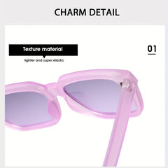 Cat Eye Sunglasses Gradient Lens Square Frame