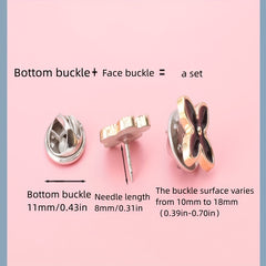80pcs Women Shirt Brooch Buttons Safty Button Pins Blouse Pins For Crafts
