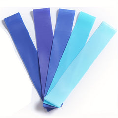 5 Pink Gradient Yoga Bands - Silicone Resistance Straps for Women & Men