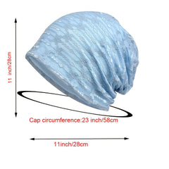 Lace Baggy Slouchy Beanie Chemo Cap Women Lightweight Skullies Cap