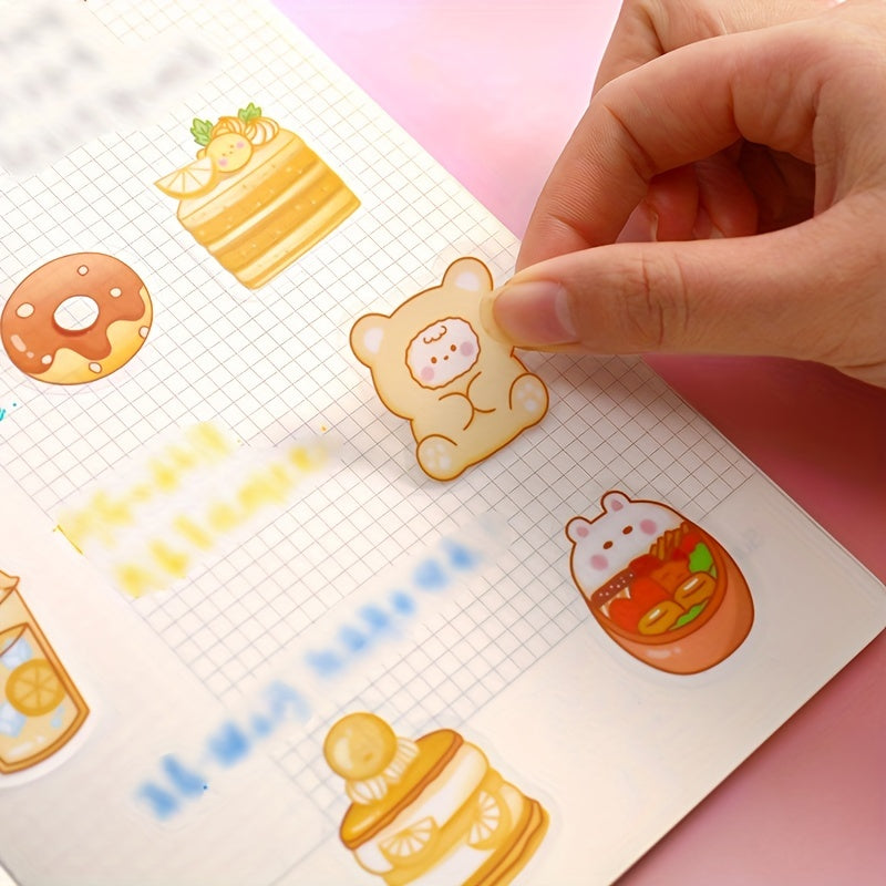 45pcs Cartoon Dessert Stickers - Waterproof and Adorable for Decorating