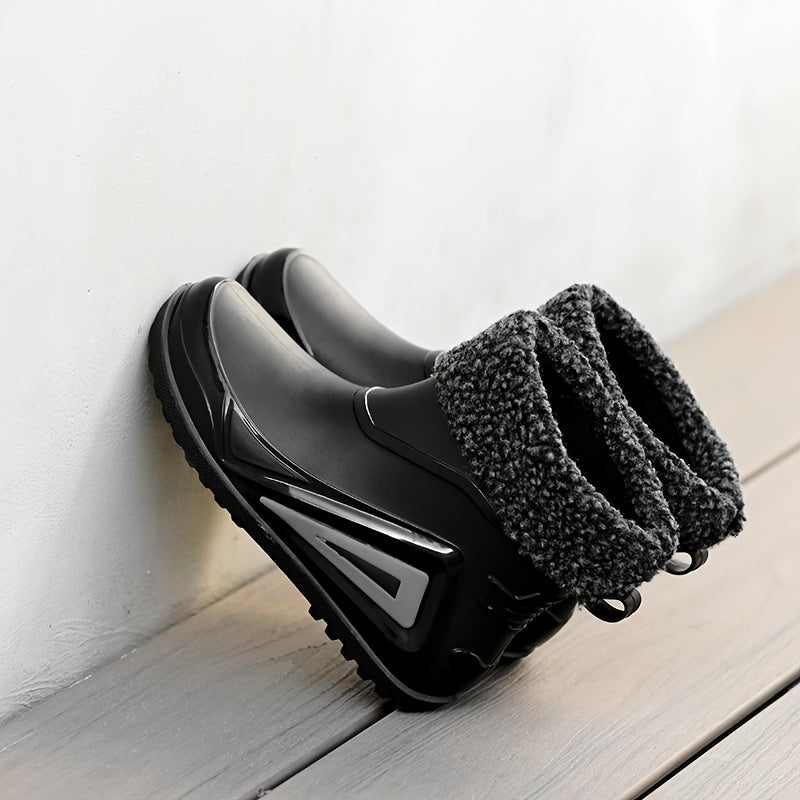Men's Waterproof Rain Boots Wear Resistant Comfy Non Slip Shoes for Outdoor
