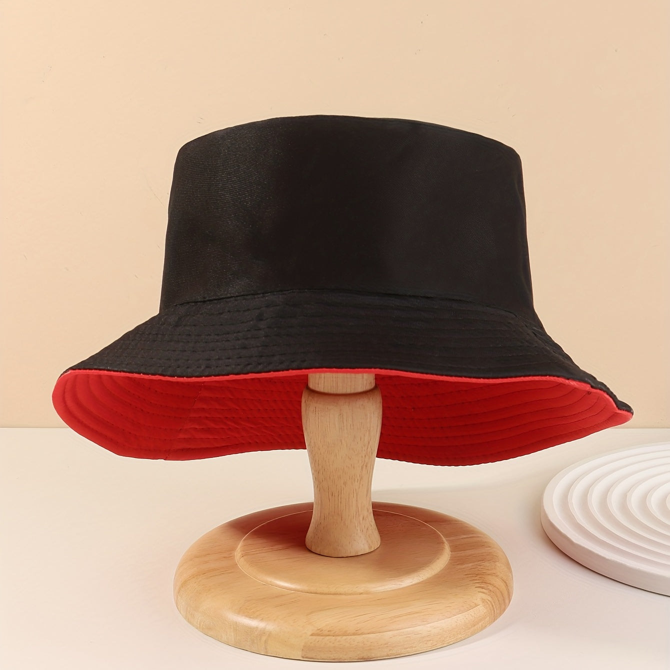 Red Flame Print Bucket Hat Hip Hop Block Basin Hat Vintage Y2K