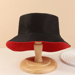 Red Flame Print Bucket Hat Hip Hop Block Basin Hat Vintage Y2K
