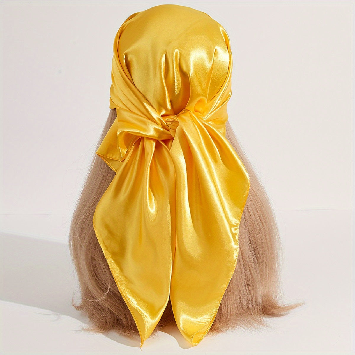 Large Bandana Classic Satin Scarf Women Silk Neckerchief