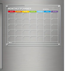 Acrylic Magnetic Refrigerator Calendar Monthly & Weekly